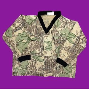 Distressed 90s Military Desert Woodland Camo Sweatshirt